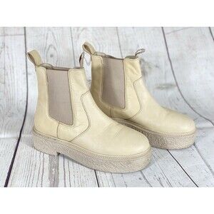 FREE PEOPLE Carmel Platform Chelsea Boots In Vintage Vanilla Women’s Size 37 (7)